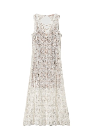 Robe midi en dentelle - Blanc - Twin Set