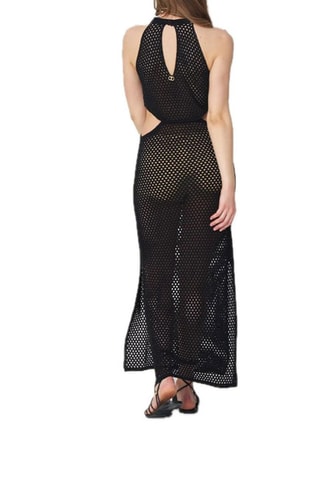 Robe midi en lin - Noir - Twin Set