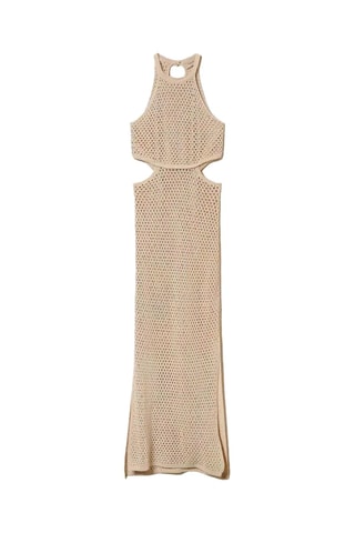 Robe midi en lin - Beige - Twin Set