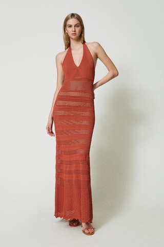 Robe longue - Rouge brique - Twin Set