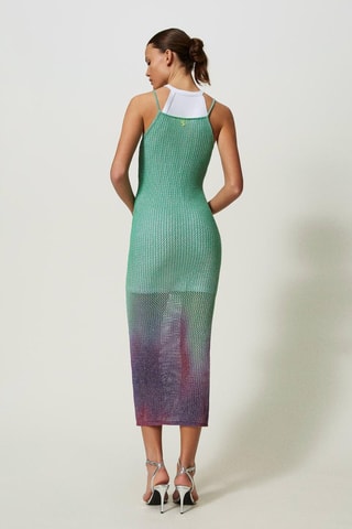 Robe midi - Vert et violet - Twin Set