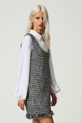 Robe droite en tweed - Gris - Twin Set