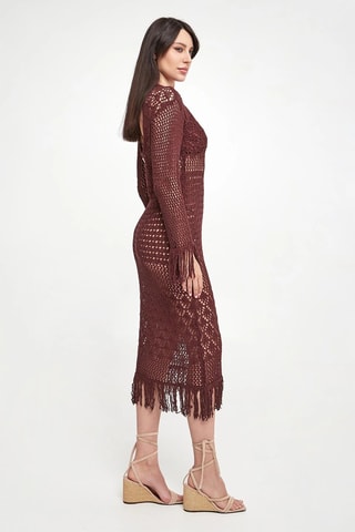 Robe midi - Bordeaux - Twin Set