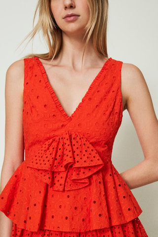 Robe volantée - Orange - Twin Set