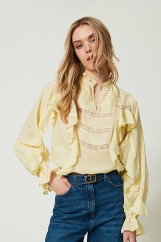 Blouse en ramie - Jaune - Twin Set