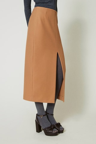 Jupe droite taille haute - Camel - Twin Set