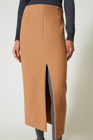 Jupe droite taille haute - Camel - Twin Set