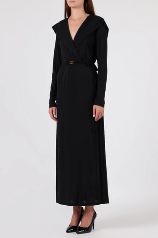 Robe longue à capuche - Noir - Twin Set
