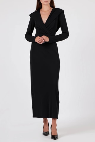 Robe longue à capuche - Noir - Twin Set