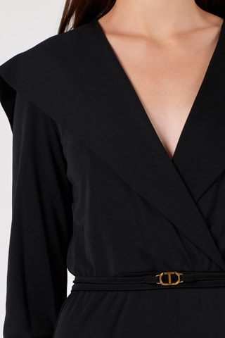 Robe longue à capuche - Noir - Twin Set