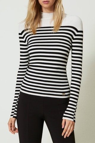 Pull à capuche - Blanc - Twin Set
