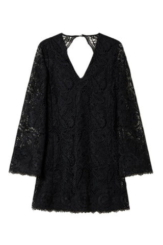 Robe droite en dentelle - Noir - Twin Set