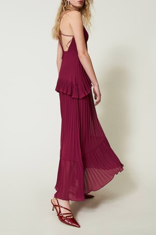 Robe plissée - Bordeaux - Twin Set