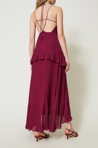 Robe plissée - Bordeaux - Twin Set