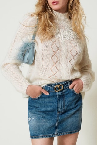 Minijupe en jean - Bleu - Twin Set