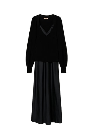 Robe trompe-l'oeil - Noir - Twin Set