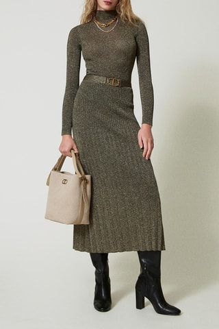 Jupe plissée taille haute - Gris - Twin Set