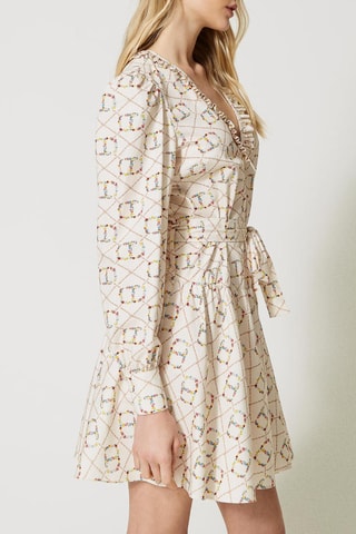 Robe patineuse - Twinset - Beige et rouge