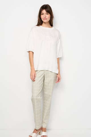 Pantalon cigarette Gris clair
