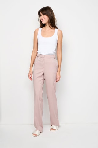 Pantalon droit Vieux rose