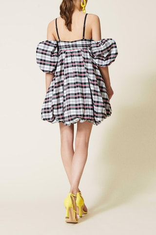 Robe boule en angora Blanc