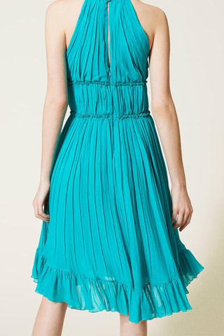 Robe plissée Turquoise