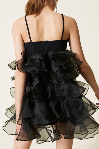 Robe volantée Noir