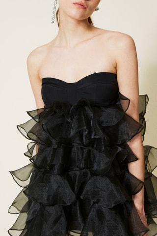 Robe volantée Noir