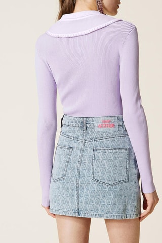 Minijupe en jean Bleu