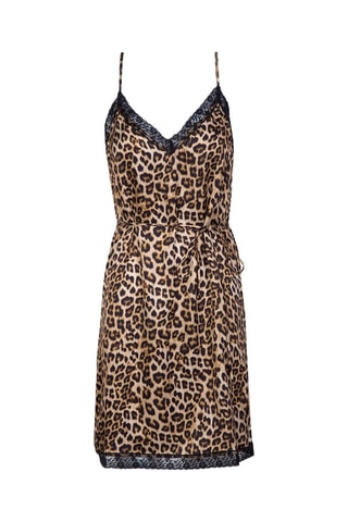 Robe droite - Beige et noir