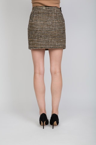 Jupe fourreau taille haute - Marron et noir