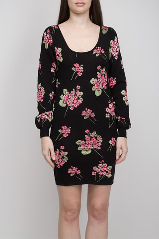 Robe pull - Noir et rose