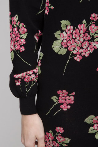 Robe pull - Noir et rose