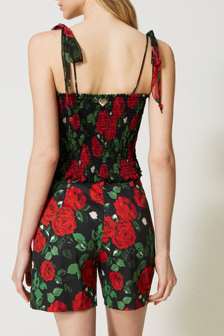 Short taile haute - Noir et rouge