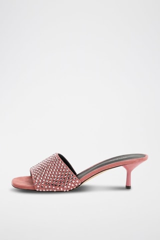 Mules à talons en cuir Eugy - Rose - Guess