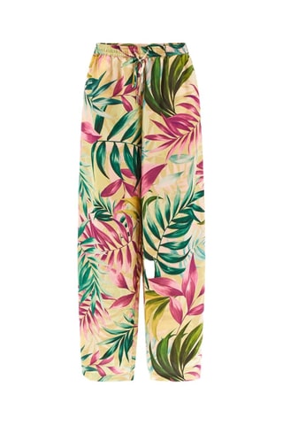 Pantalon wide legs Ines - Beige et fuchsia - Guess