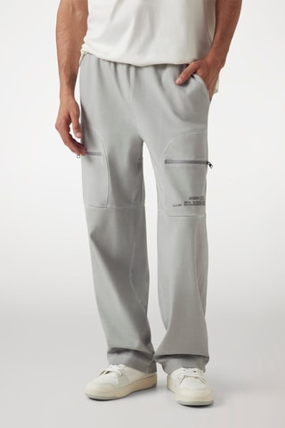 Pantalon wide legs - Gris clair