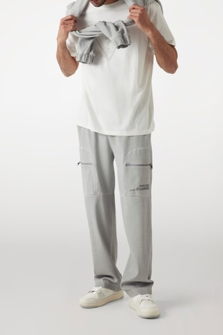 Pantalon wide legs - Gris clair