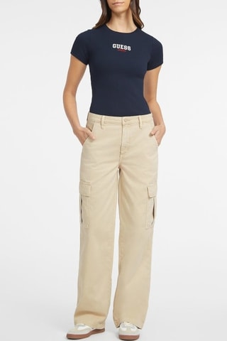 Pantalon cargo taille haute - Beige - Guess