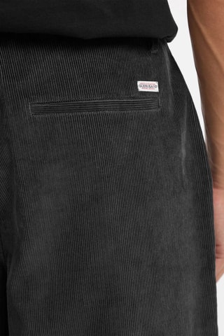 Chino wide legs en velours - Noir