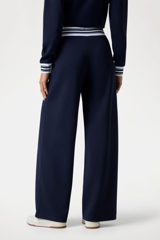 Pantalon taille haute - Bleu marine