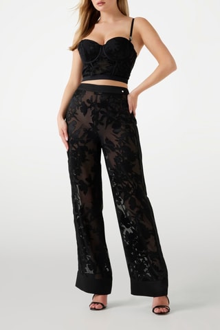 Pantalon taille haute - Noir