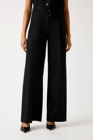 Pantalon relaxed taille haute - Noir