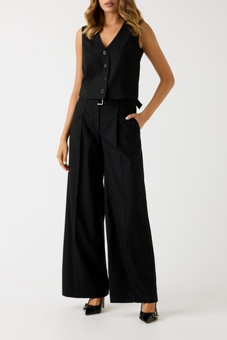 Pantalon relaxed taille haute - Noir