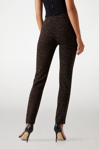 Pantalon taille haute - Marron