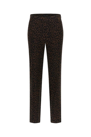 Pantalon taille haute - Marron