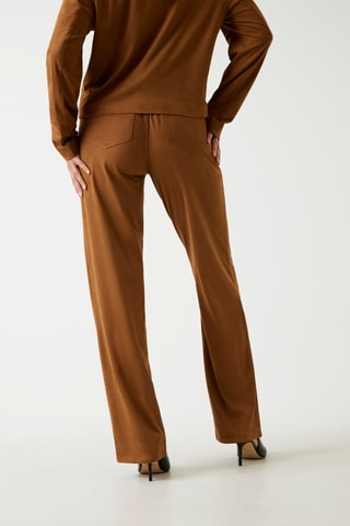 Pantalon straight taille haute - Camel