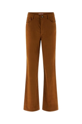 Pantalon straight taille haute - Camel