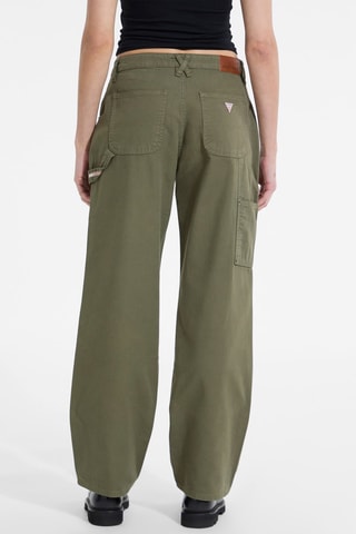 Pantalon taille haute - Vert olive