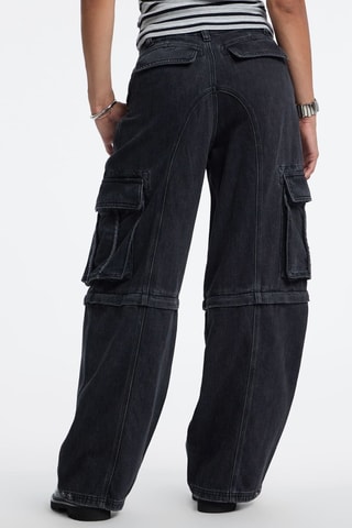 Jean cargo 2-en-1 - Noir